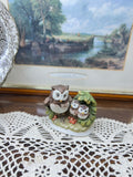Vintage porcelain hand-painted owl figurine