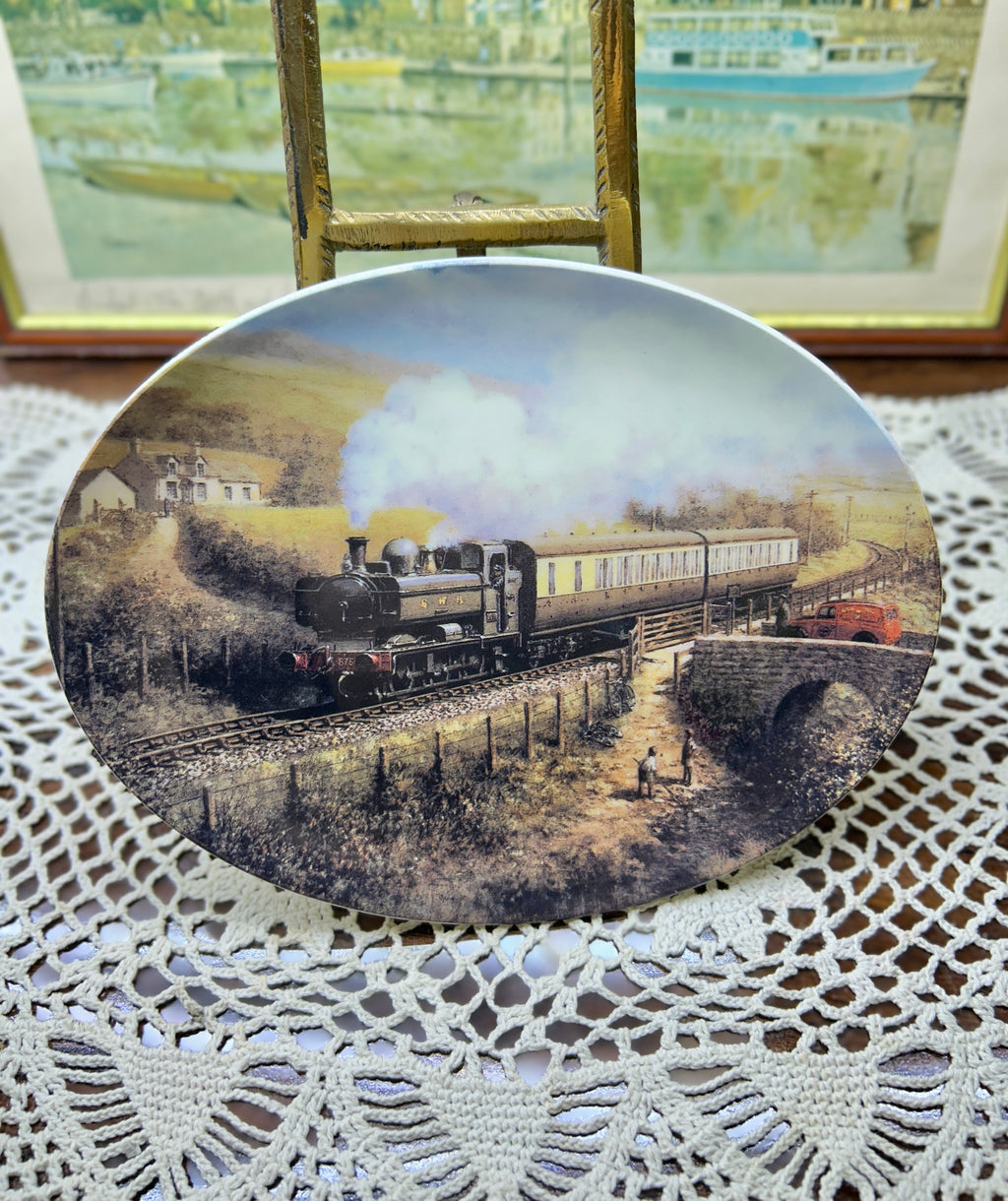 Wedgwood collectors plate from the "Railway Memories" series, featuring the artwork "Local Delivery" by artist Don Breckon 9”
