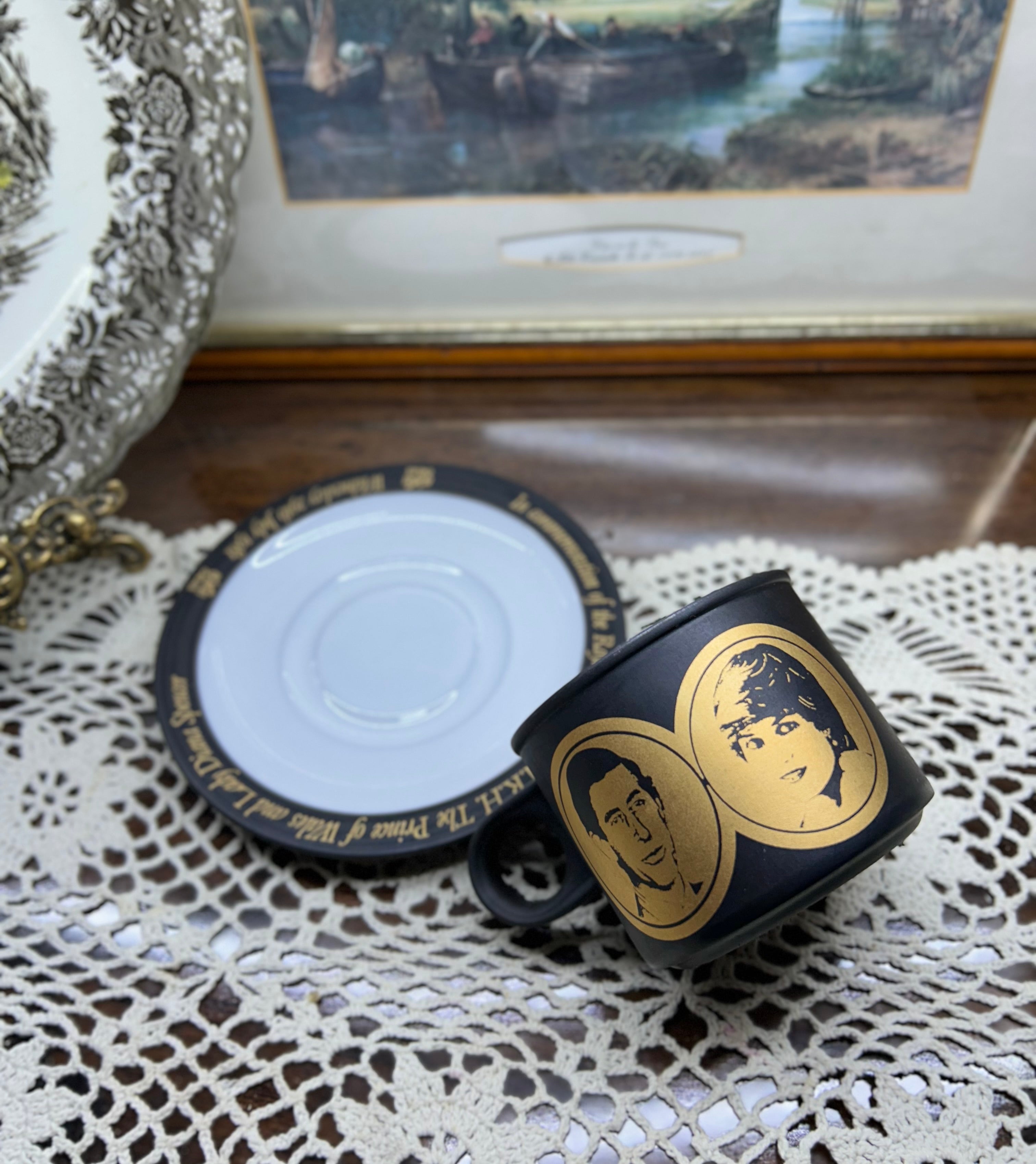 Vintage Hornsea Lancaster Vitramic Commemoration Cup and Saucer set