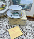 vintage Princess House cup and saucer set with antique car illustrations — Rare find