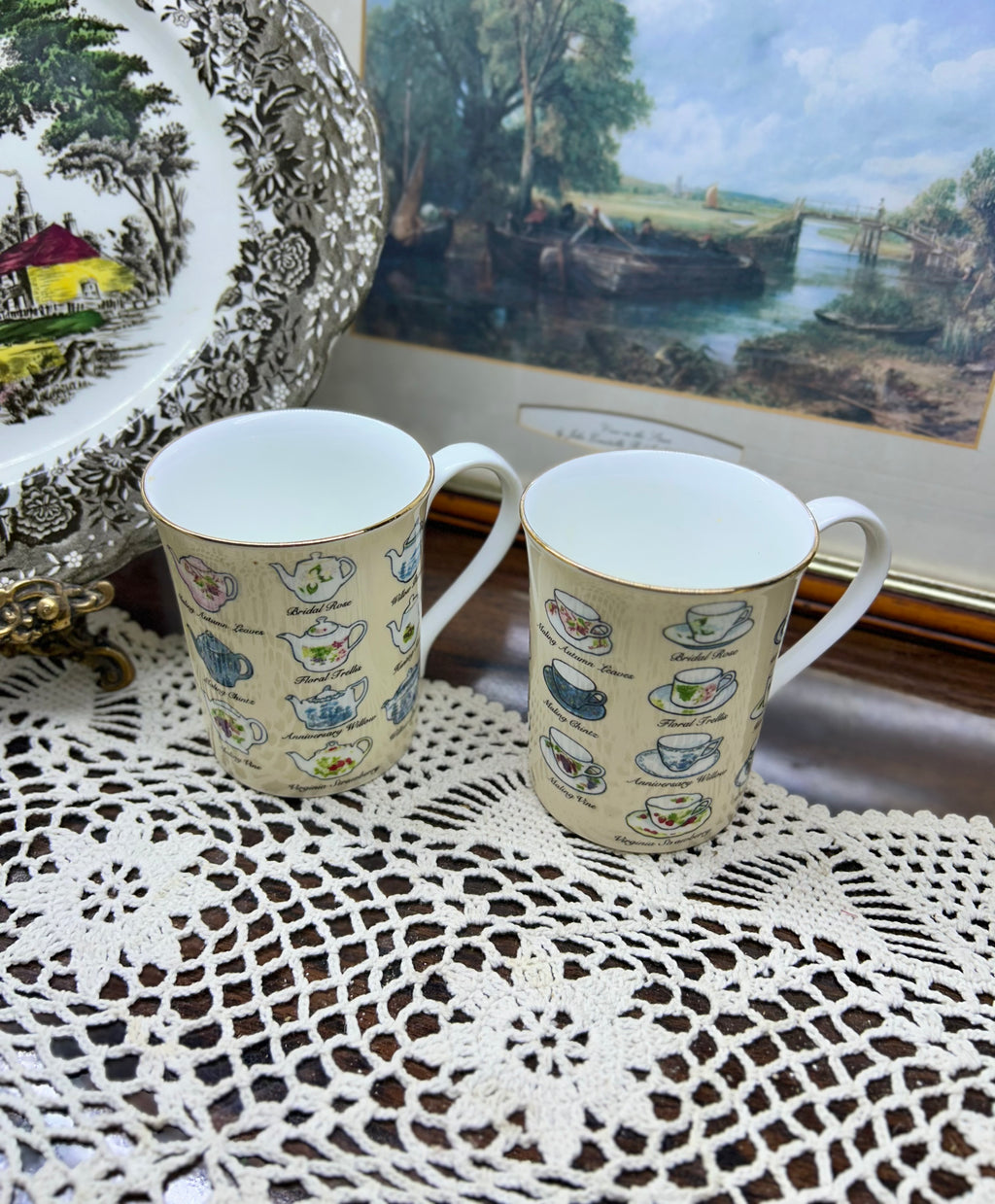 Ringtons “the heritage collection” tea mugs — PAIR fine bone China