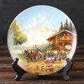 "Rast im Gasthof" Vintage 7” collector’s plate from Lückel’s Idyllic Village Life (Seltmann Weiden, 1987)