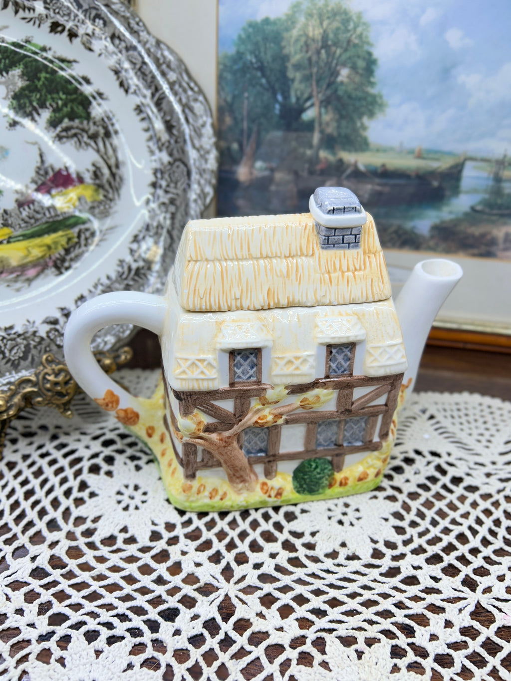 Vintage cottage teapot, from the "Western House" collection designed by Annie Rowe 7”