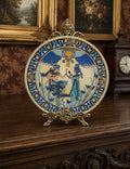 vintage Egyptian collectible porcelain plate, 24k gold details manufactured by Fathi Mahmoud 7”
