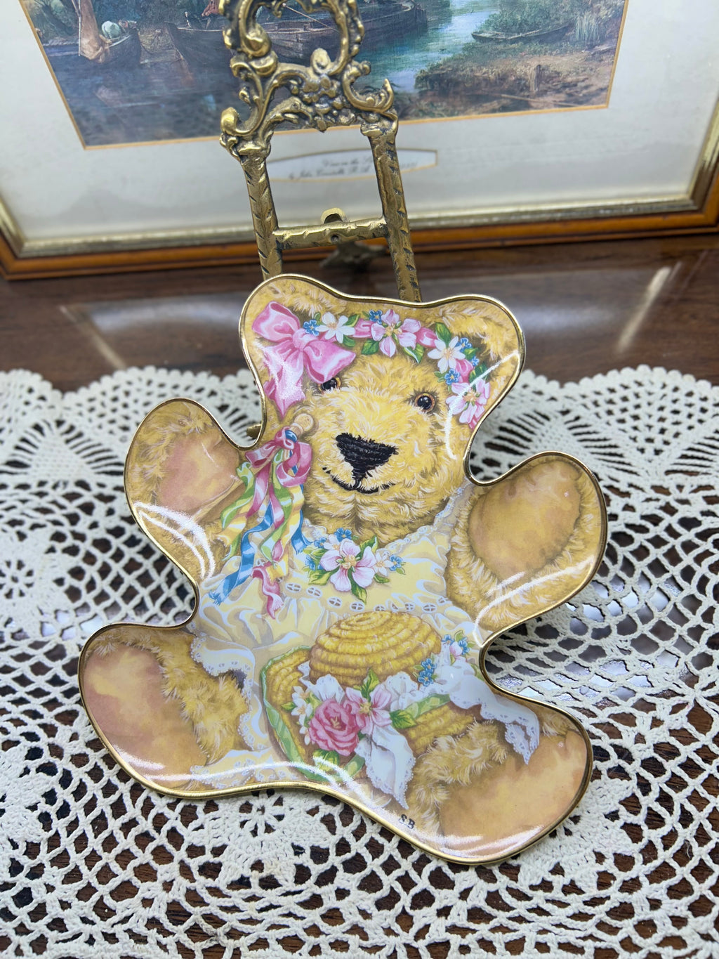 Vintage Limited Edition Fine Porcelain Franklin Mint Collectable Teddy Bear Plate —  Heirloom Recommendation series signed