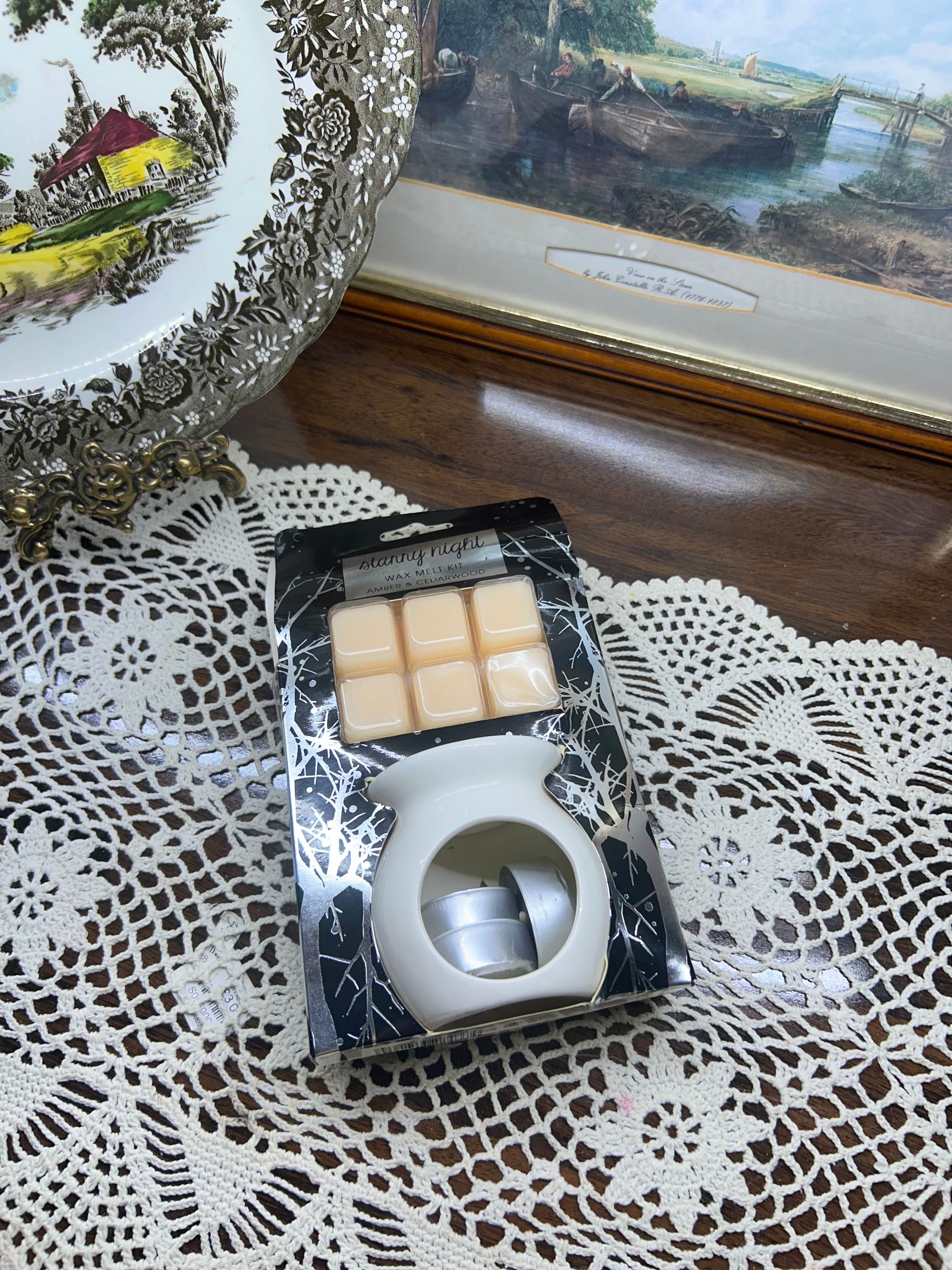 Ceramic burner &  Starry Night wax melt kit