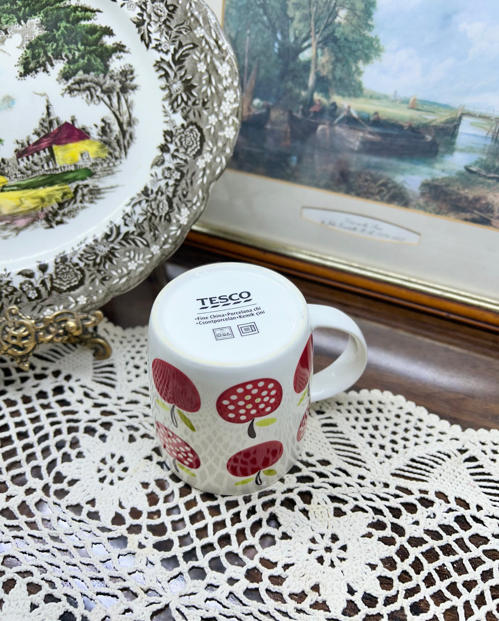 TESCO ceramic apple tea mug