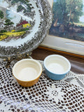Vintage Cermer stoneware ramekins French baking dishes — SET OF 2