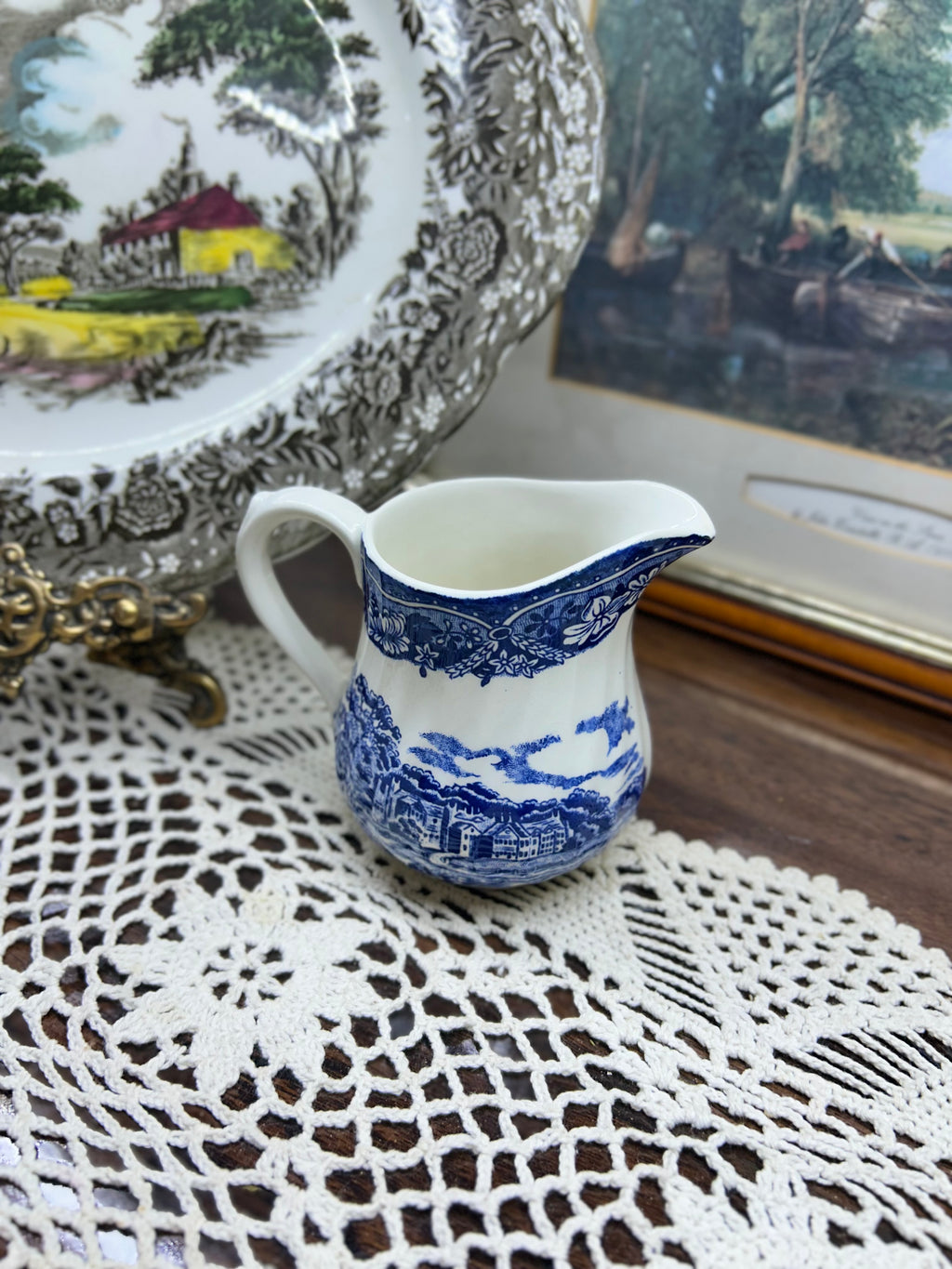 Vintage Barratts “old castle” creamer— England