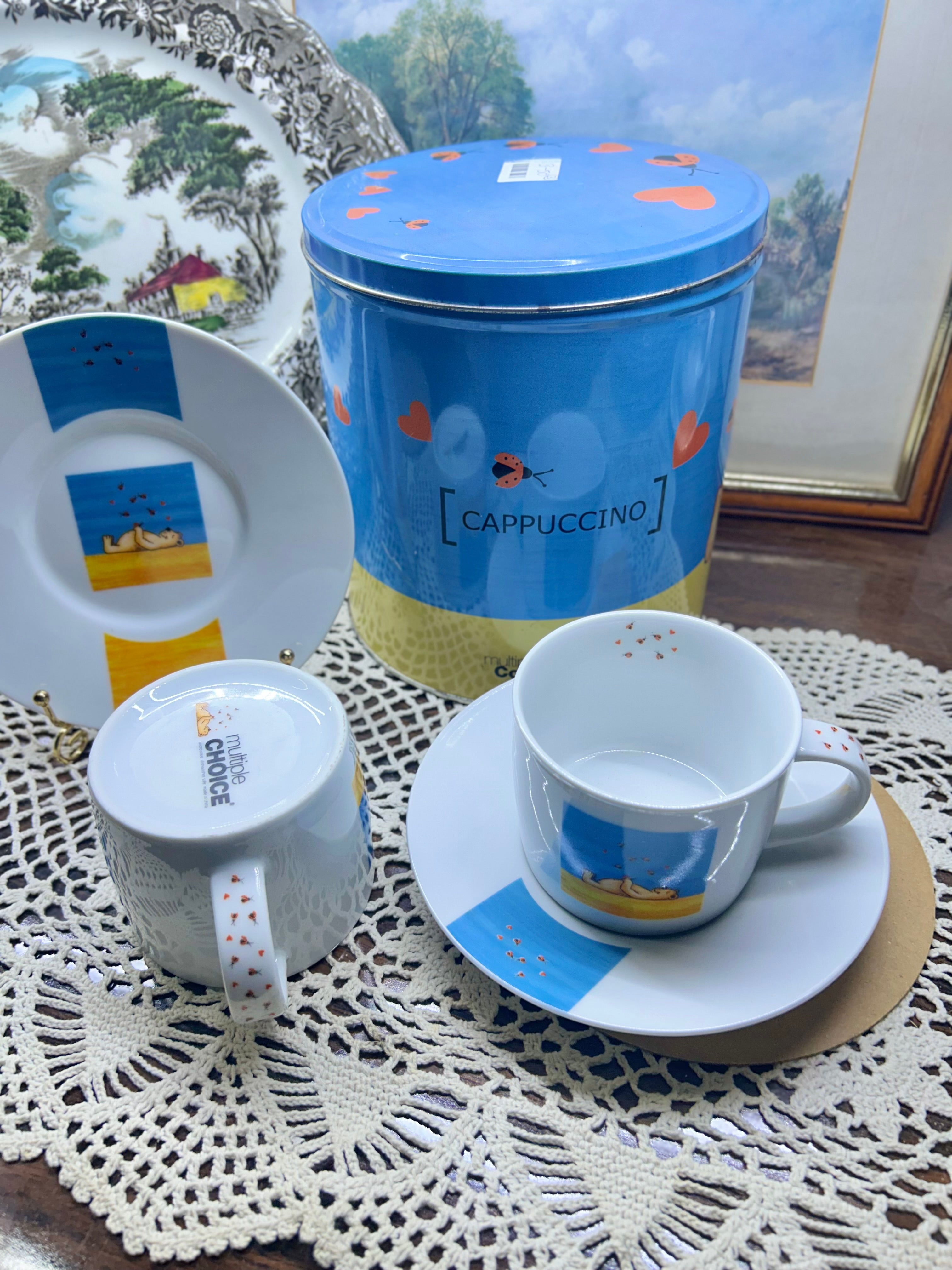 4-piece cappuccino set “with bears in mind” — boxed