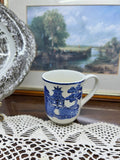 Vintage Johnson Brothers Willow Blue earthenware coffee mug