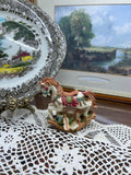Vintage hand painted rocking horse ornament