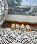 Vintage resin  hand-painted owl figurine — four