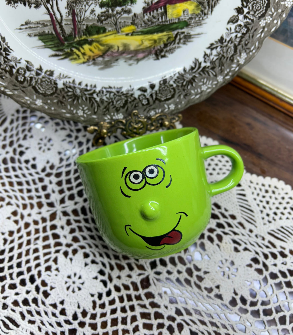 3D ceramic large handled cereal mug — ceramic