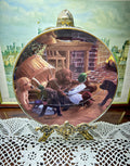 Franklin Mint Heirloom collector wall plate titled "A Bushel of Trouble" 7”