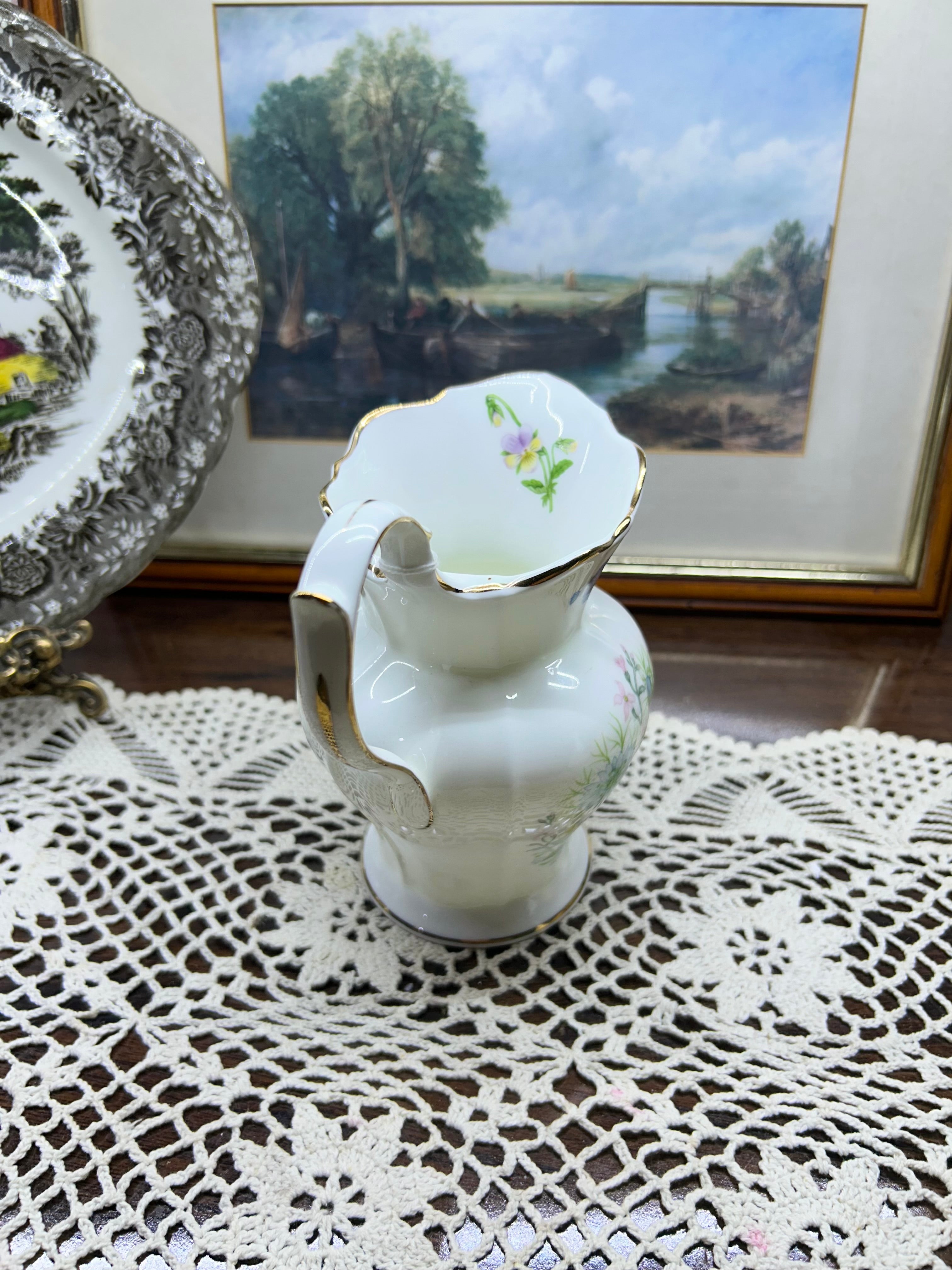 vintage Aynsley ‘Wild Tudor’ Fine Bone China jug