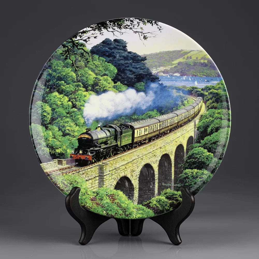 Royal Doulton "Over the Viaduct" collector plate by artist Norman Elford