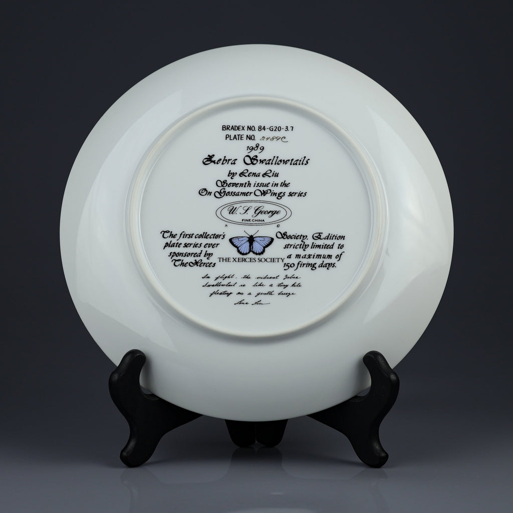 Vintage 1989 collector plate designed by Lena Liu "On Gossamer Wings" series