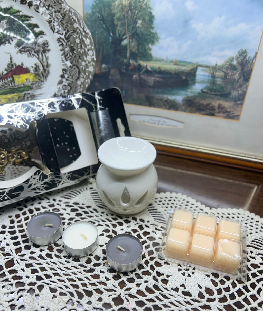 Ceramic burner &  Starry Night wax melt kit
