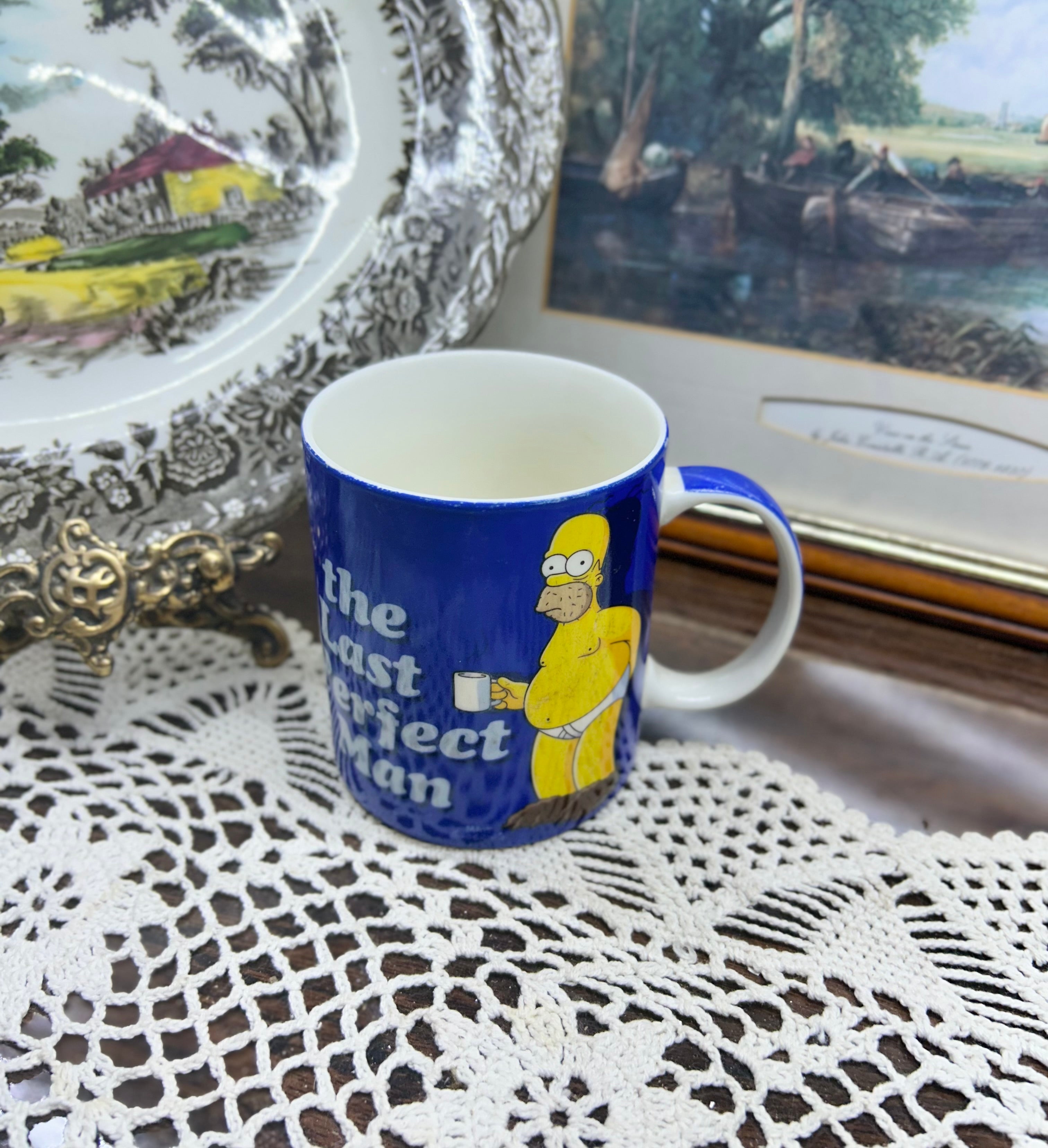 Homer Simpson “ The last perfect man” mug — ceramic
