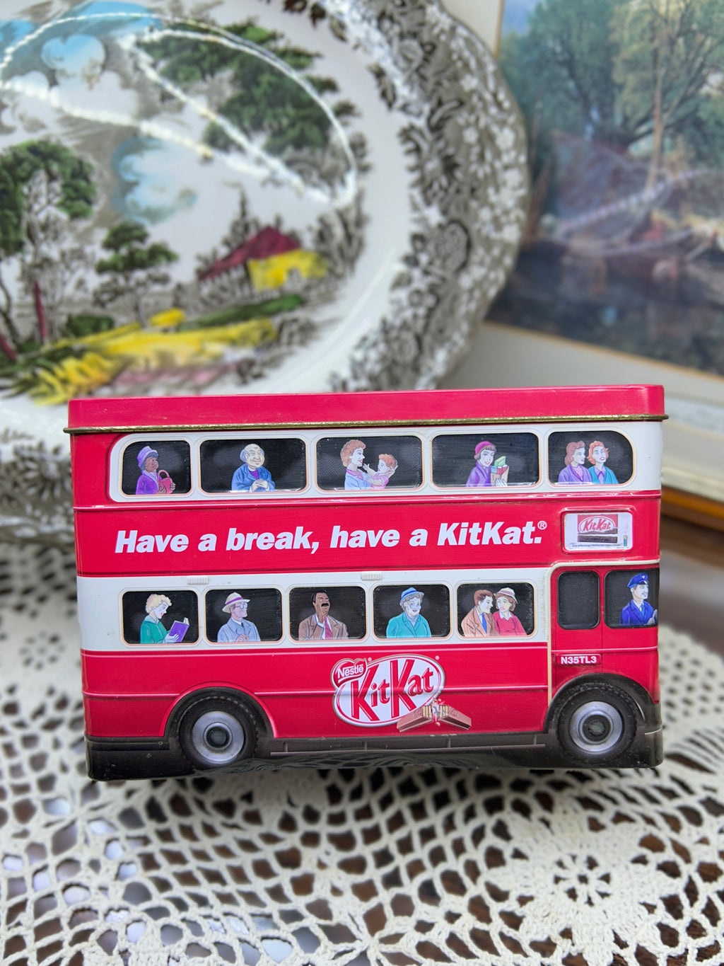 Kit Kat collector's tin shaped like a British double-decker bus