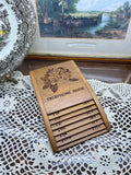 Vintage wooden alphabetical telephone or address book