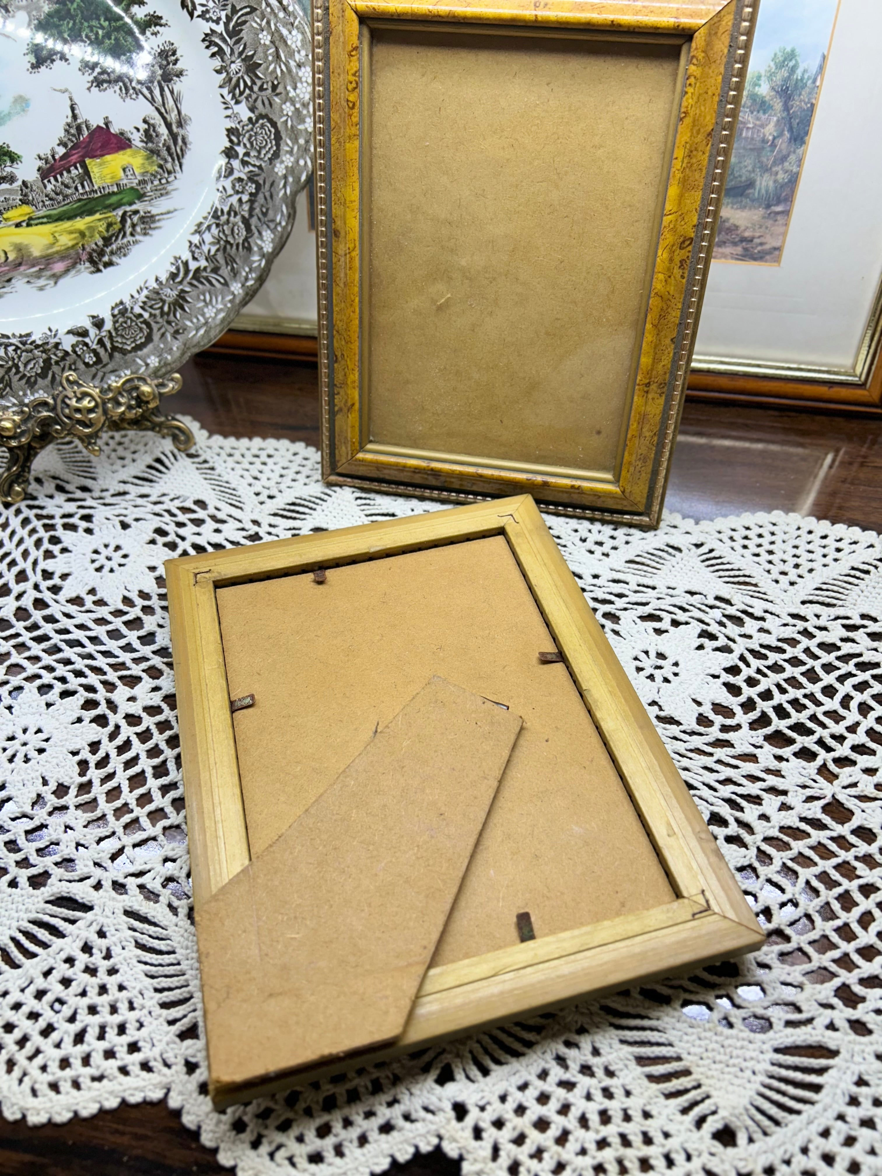 Pair of wooden photo frames — England