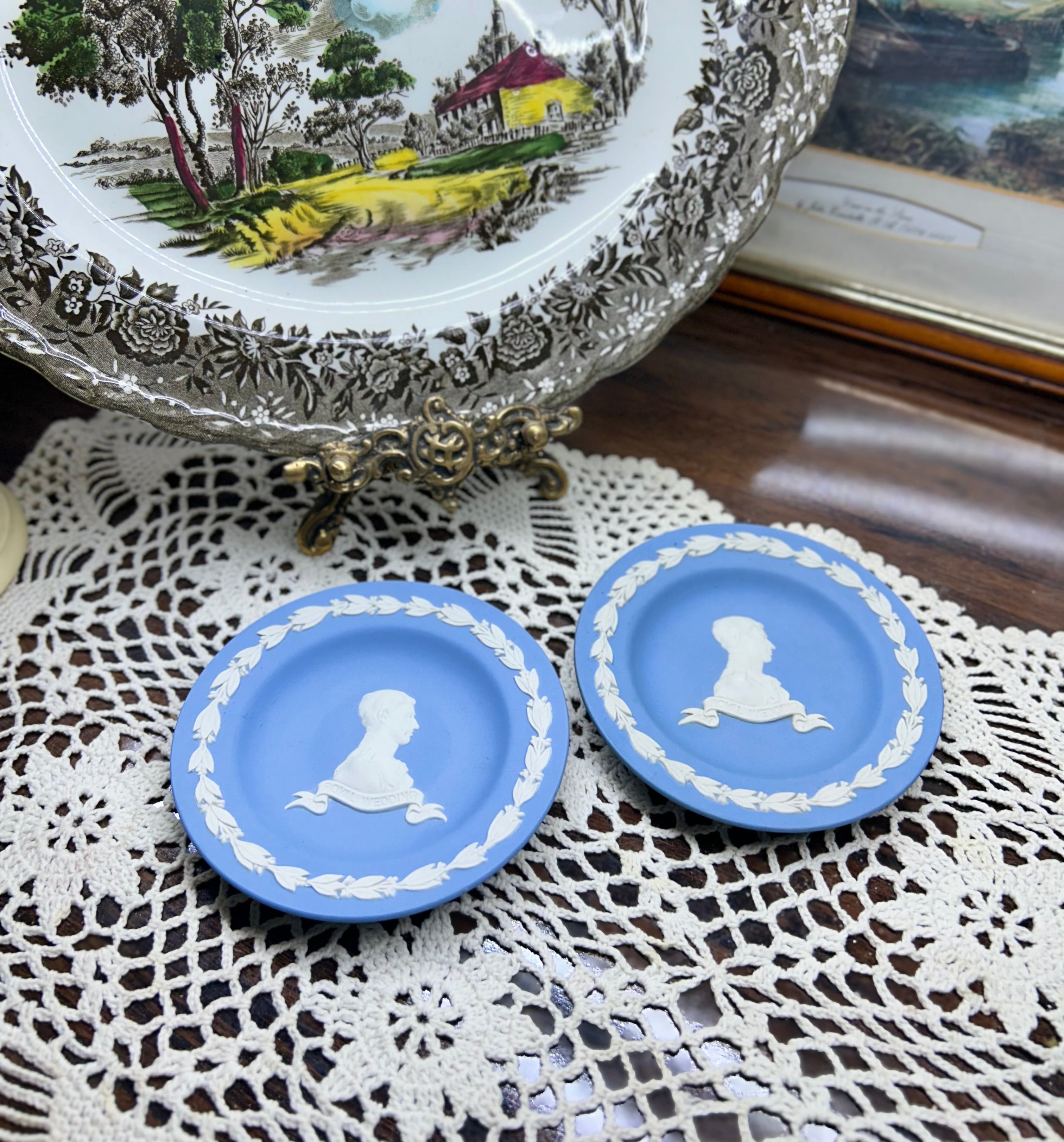 Wedgwood Jasperware trinket dishes — commemorating the 1981 Royal Wedding of Prince Charles and Lady Diana.