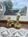 Vintage handpainted owl figurines