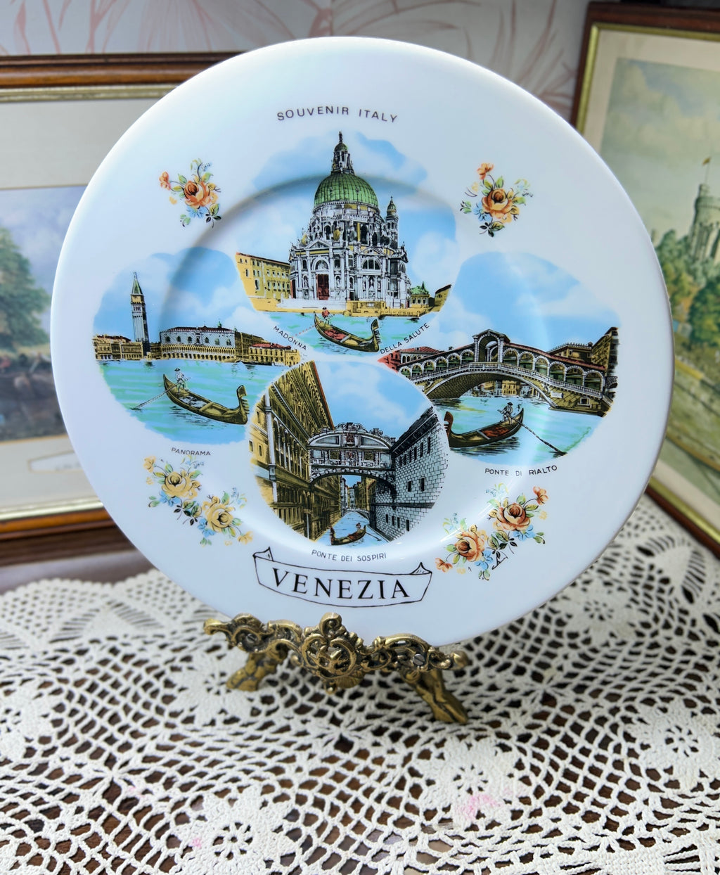 Decorative Venezia Collector wall souvenir plate — Italy 10”