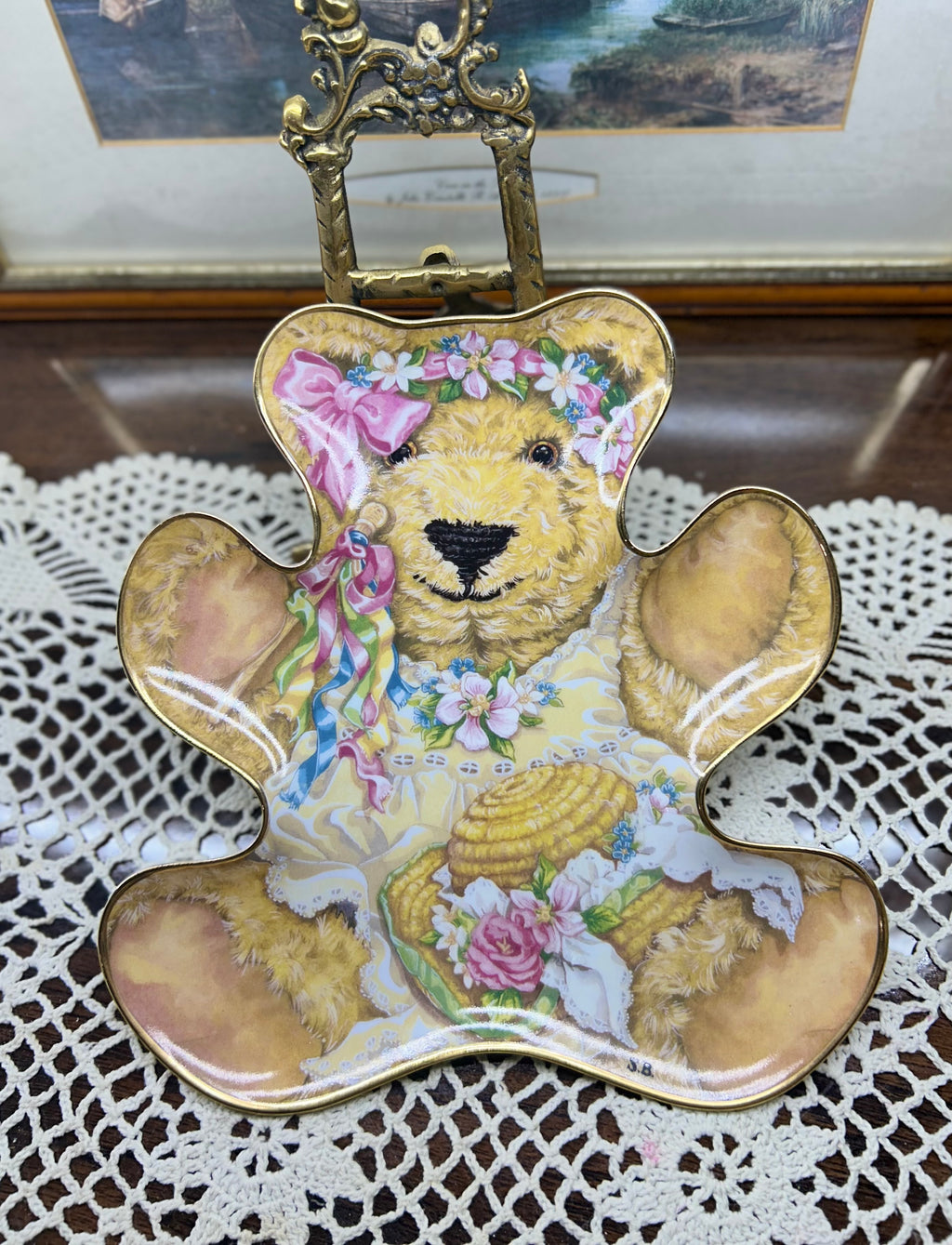 Vintage Limited Edition Fine Porcelain Franklin Mint Collectable Teddy Bear Plate —  Heirloom Recommendation series signed
