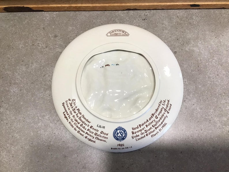 Vintage "Jack Tar" Collectible 3D Plate 9” - Davenport Pottery Staffordshire, 1980s LIMITED EDITION