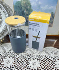 Anko Bamboo Lid Smoothie Jar features a 600 mL capacity with a silicone sleeve -1 boxed