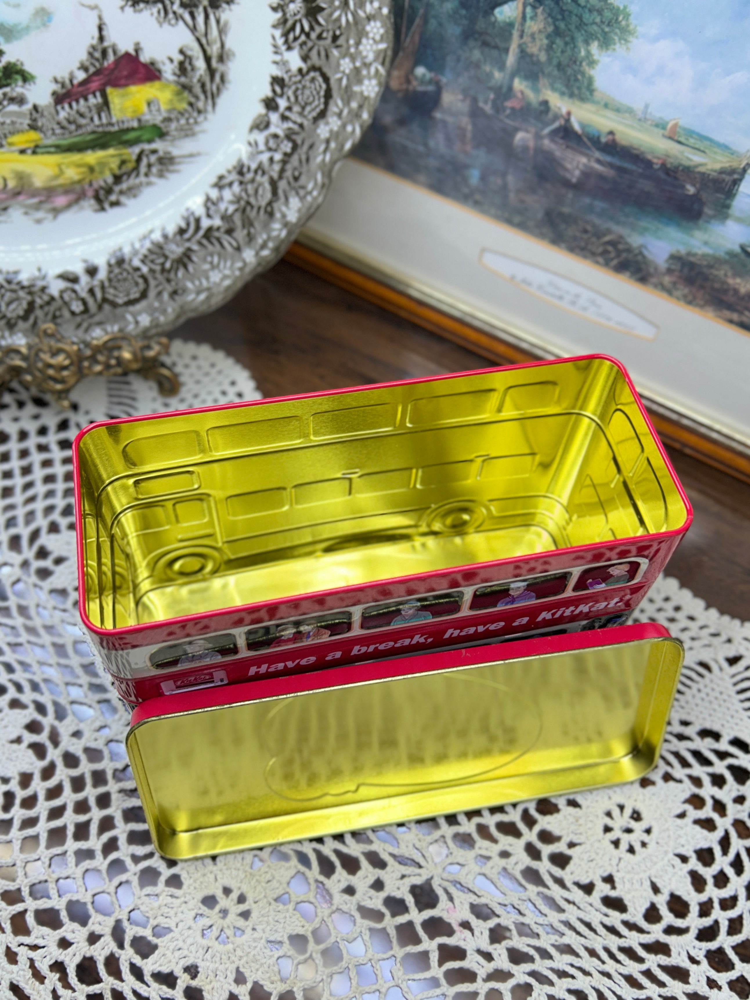 Kit Kat collector's tin shaped like a British double-decker bus