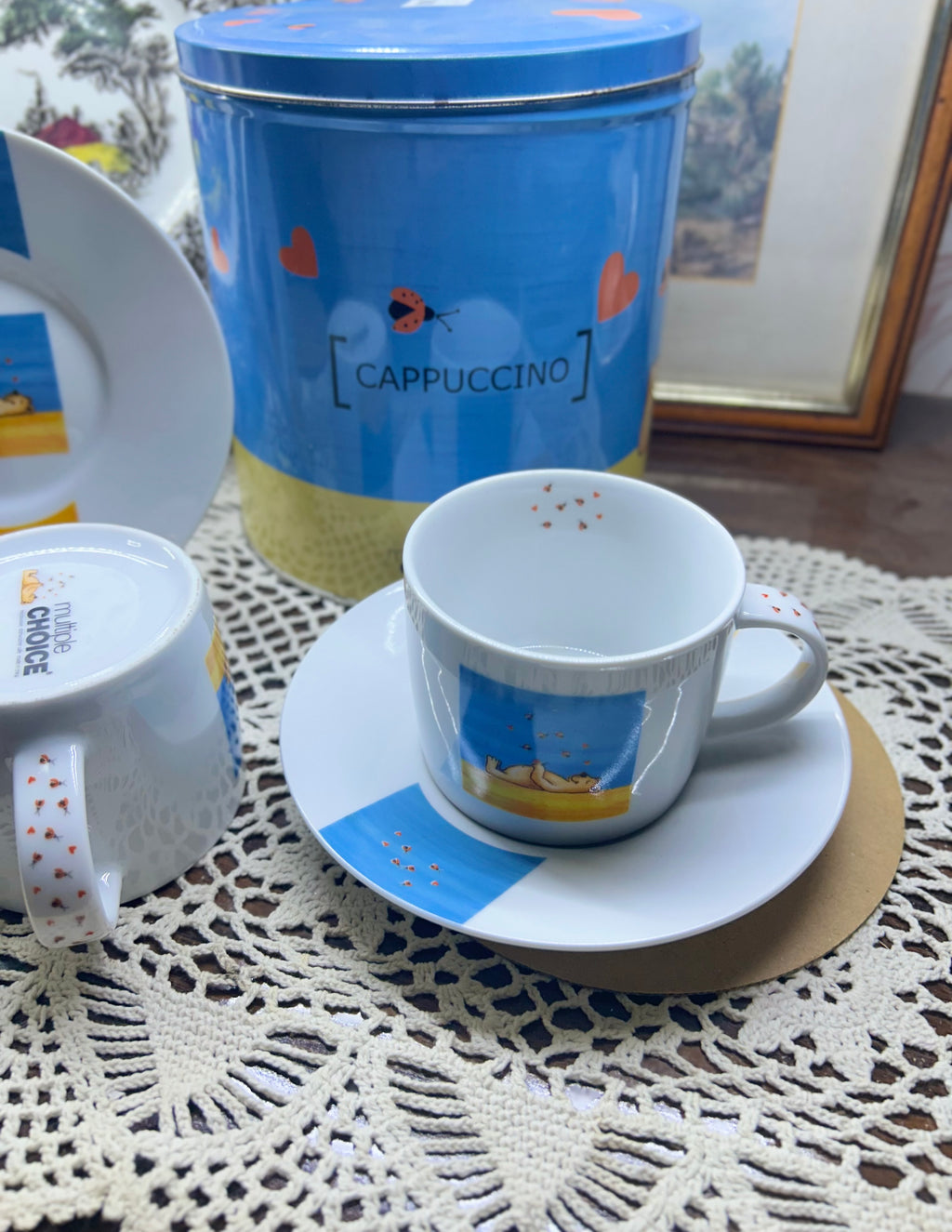 4-piece cappuccino set “with bears in mind” — boxed