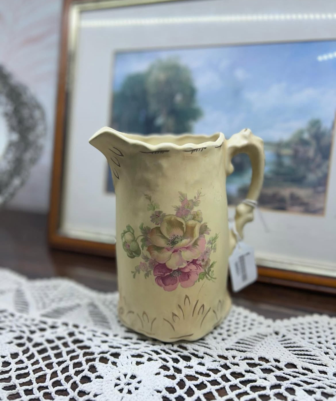 vintage James Kent "Old Foley" ceramic pitcher, crafted in Staffordshire, England.