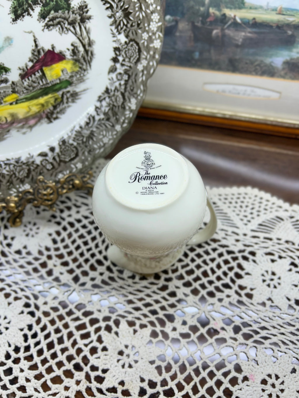 Vintage Royal Doulton cream jug from the "Diana" pattern