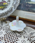 vintage Ashleydale England ring dish featuring a delicate floral design