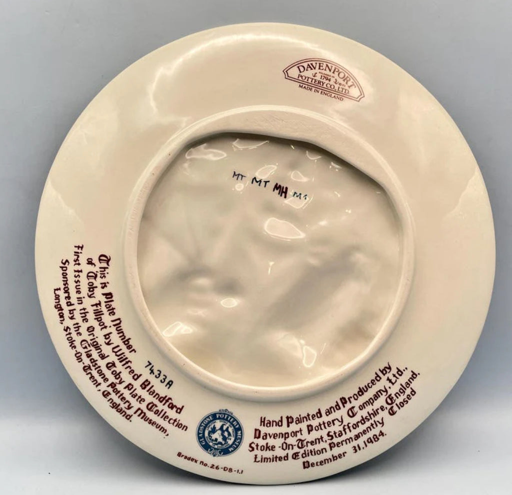 Pair of Vintage “Jack Tar” Collectible 3D Plates by Davenport Pottery, Staffordshire