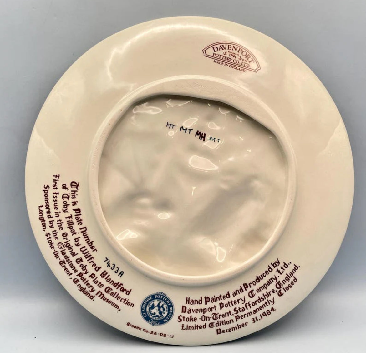 Pair of Vintage “Jack Tar” Collectible 3D Plates by Davenport Pottery, Staffordshire