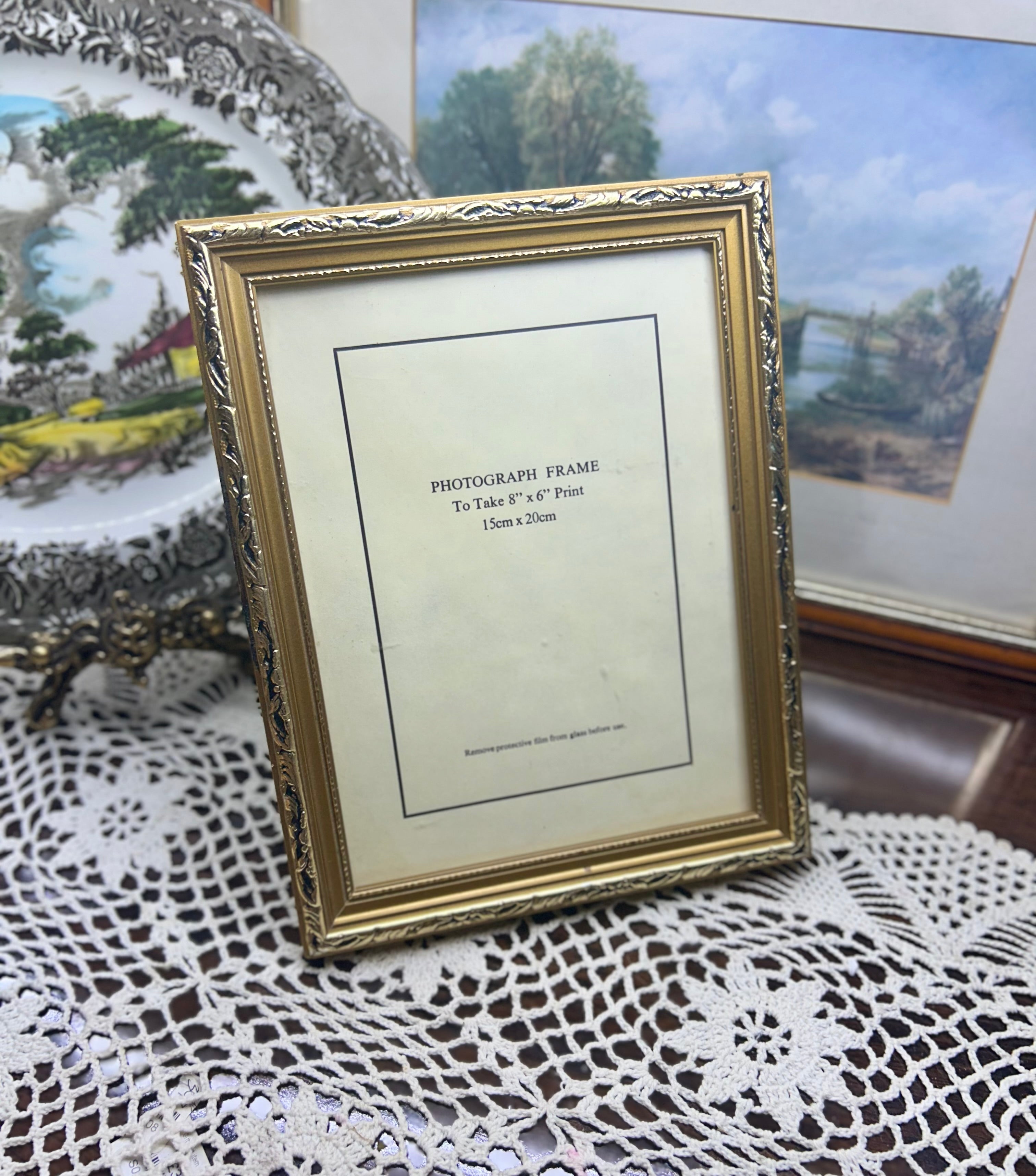 Vintage wooden photo frame