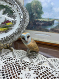 Vintage handpainted ceramic owl figurine