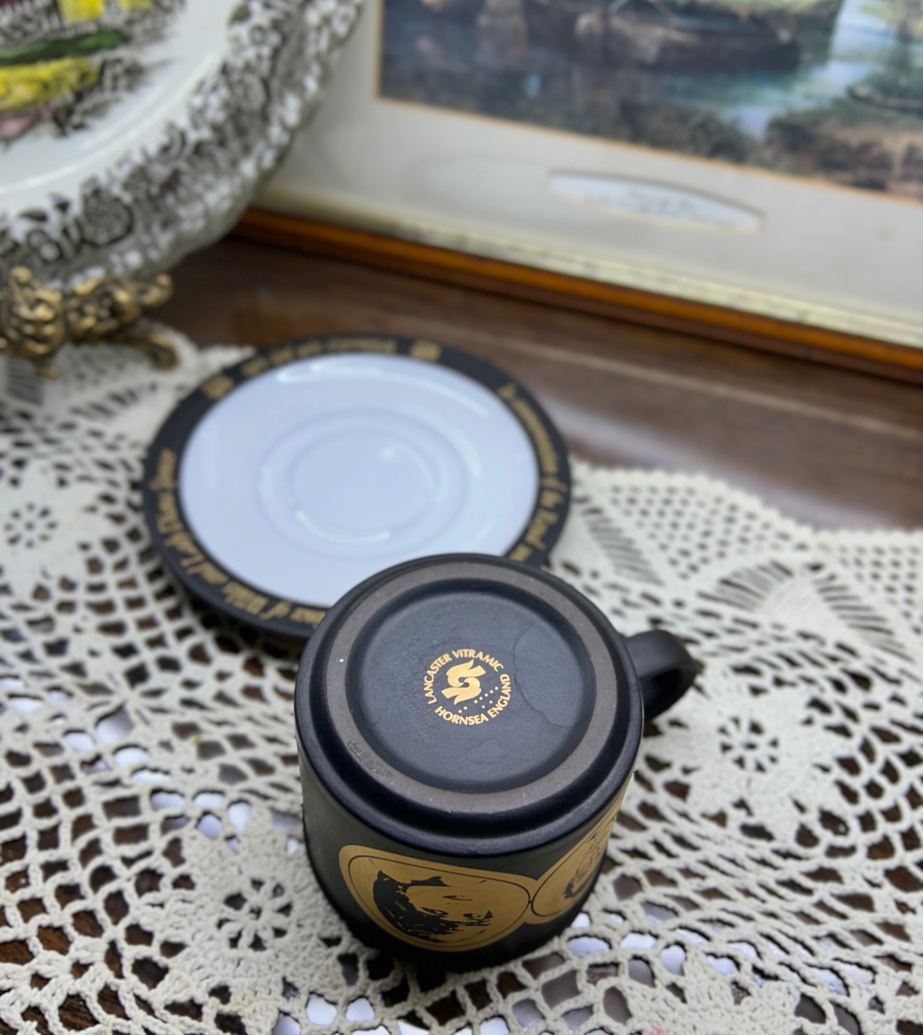 Vintage Hornsea Lancaster Vitramic Commemoration Cup and Saucer set