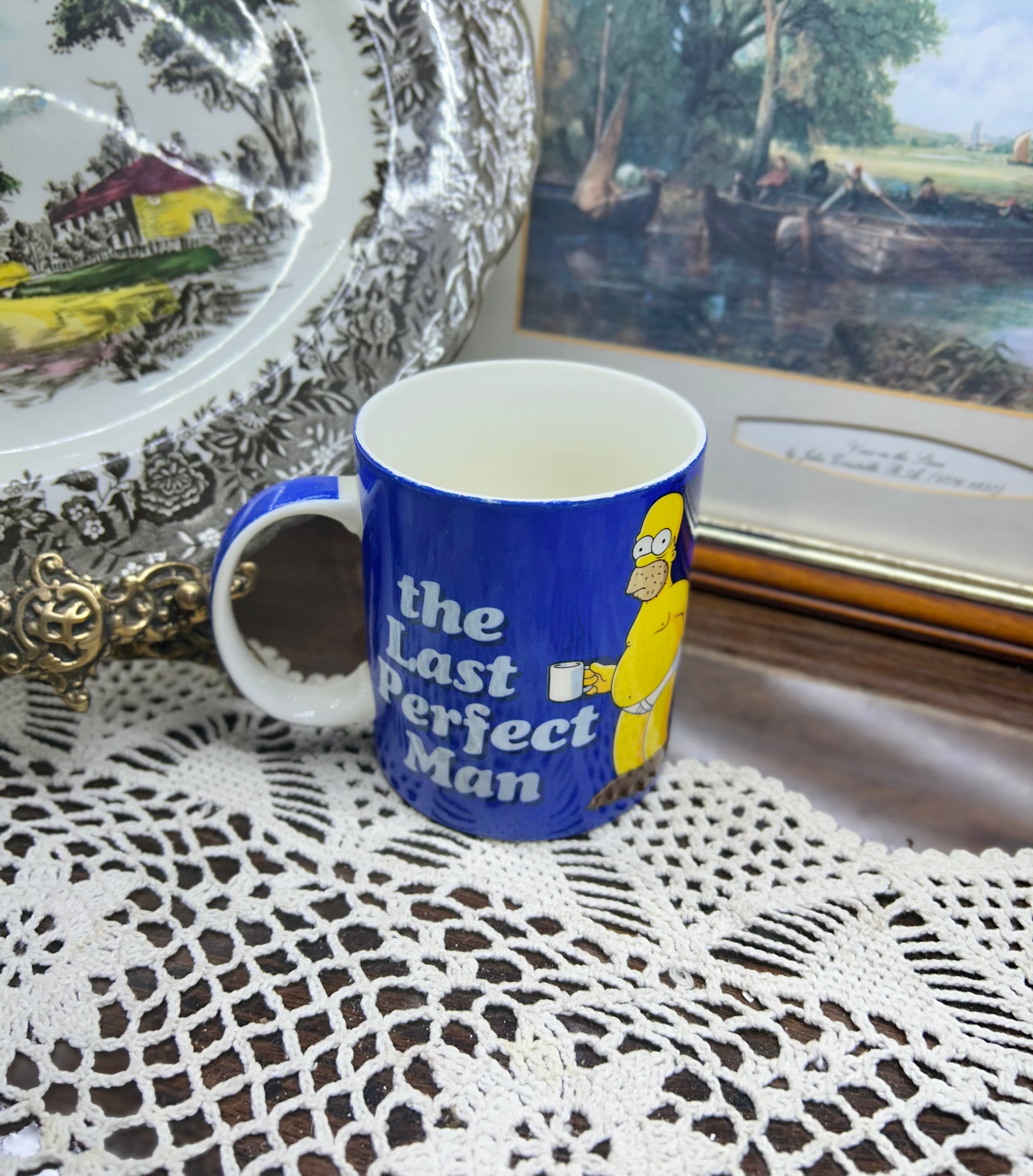 Homer Simpson “ The last perfect man” mug — ceramic