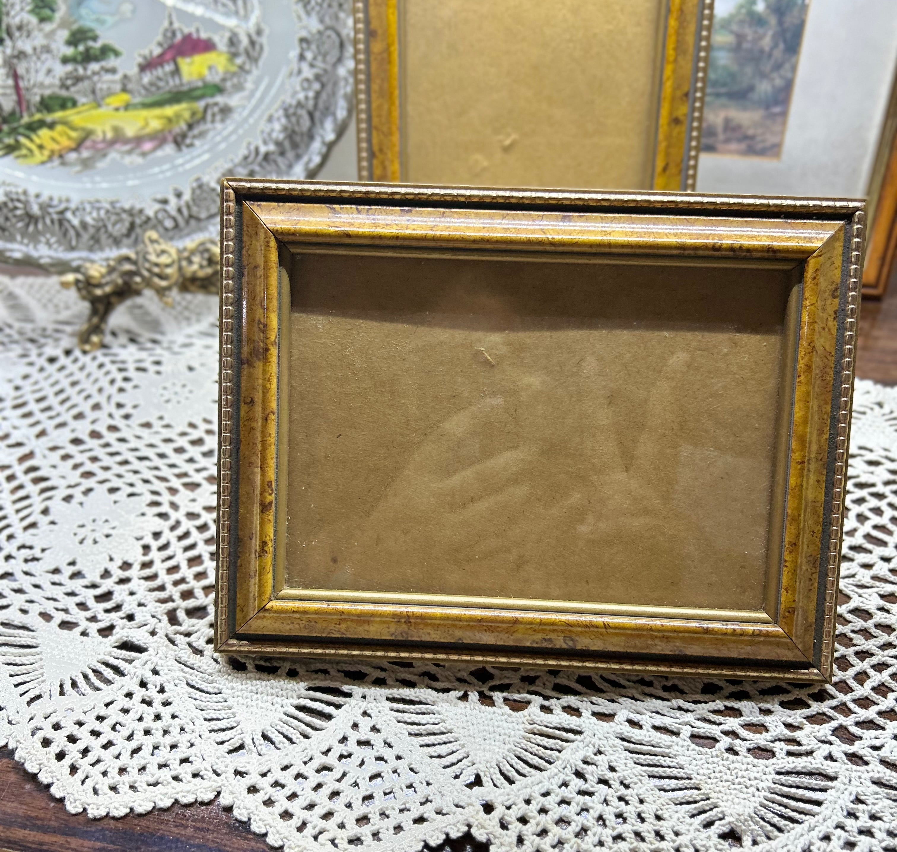 Pair of wooden photo frames — England