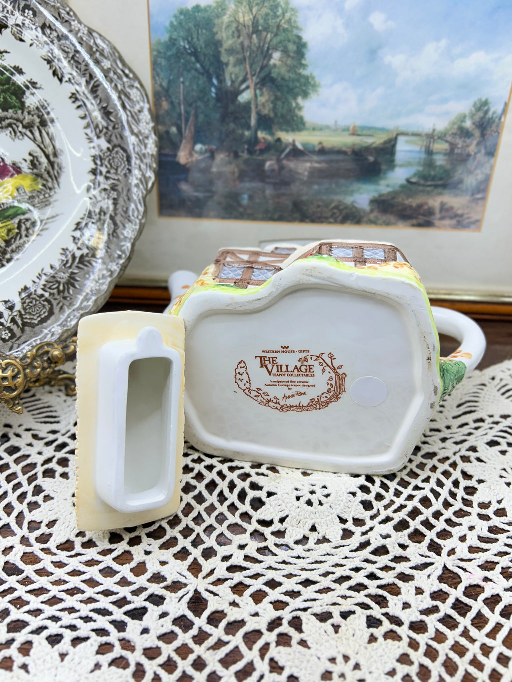 Vintage cottage teapot, from the "Western House" collection designed by Annie Rowe 7”