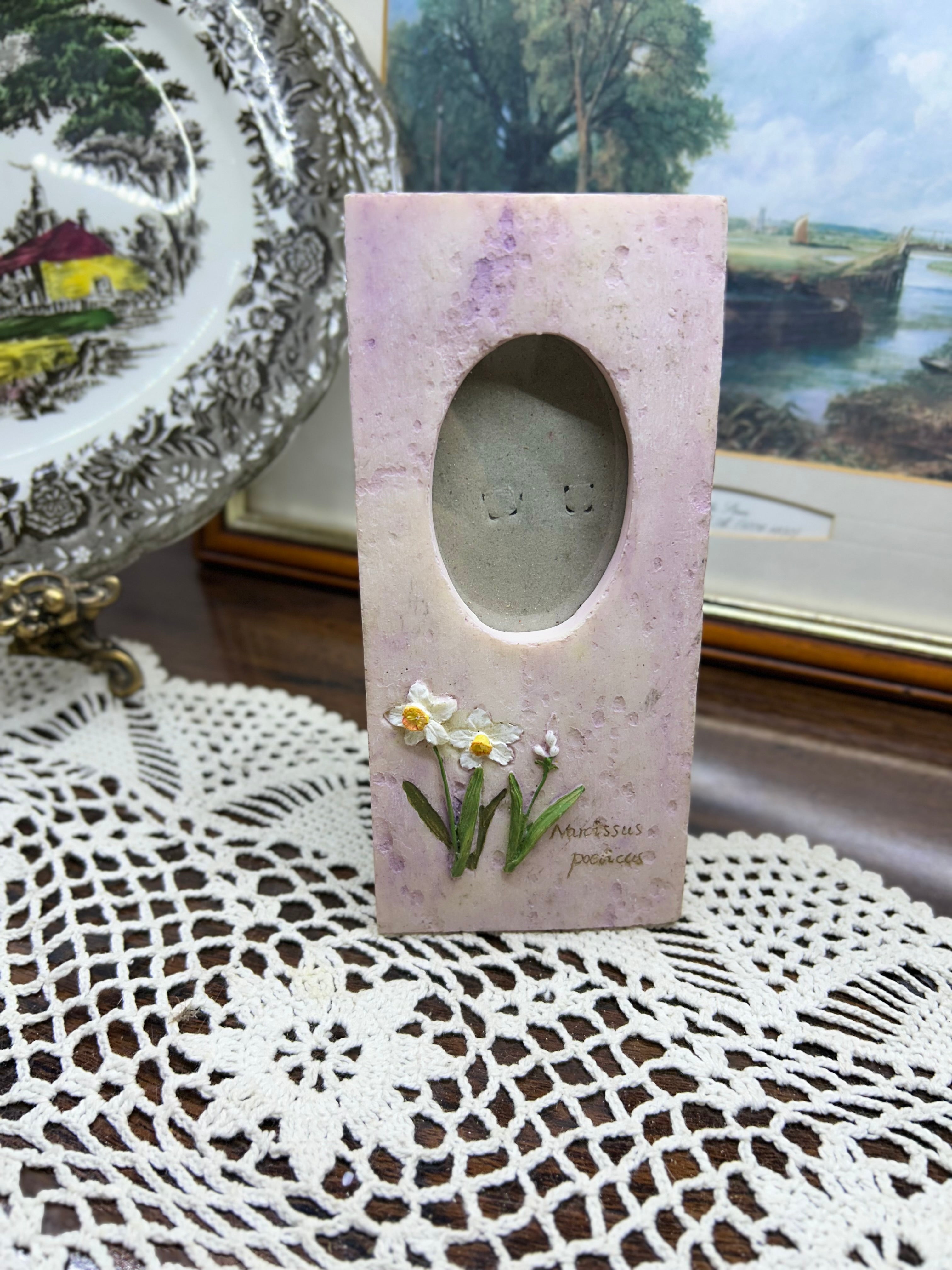 Vintage handpainted resin photo frame