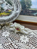 Vintage floral decoration cart