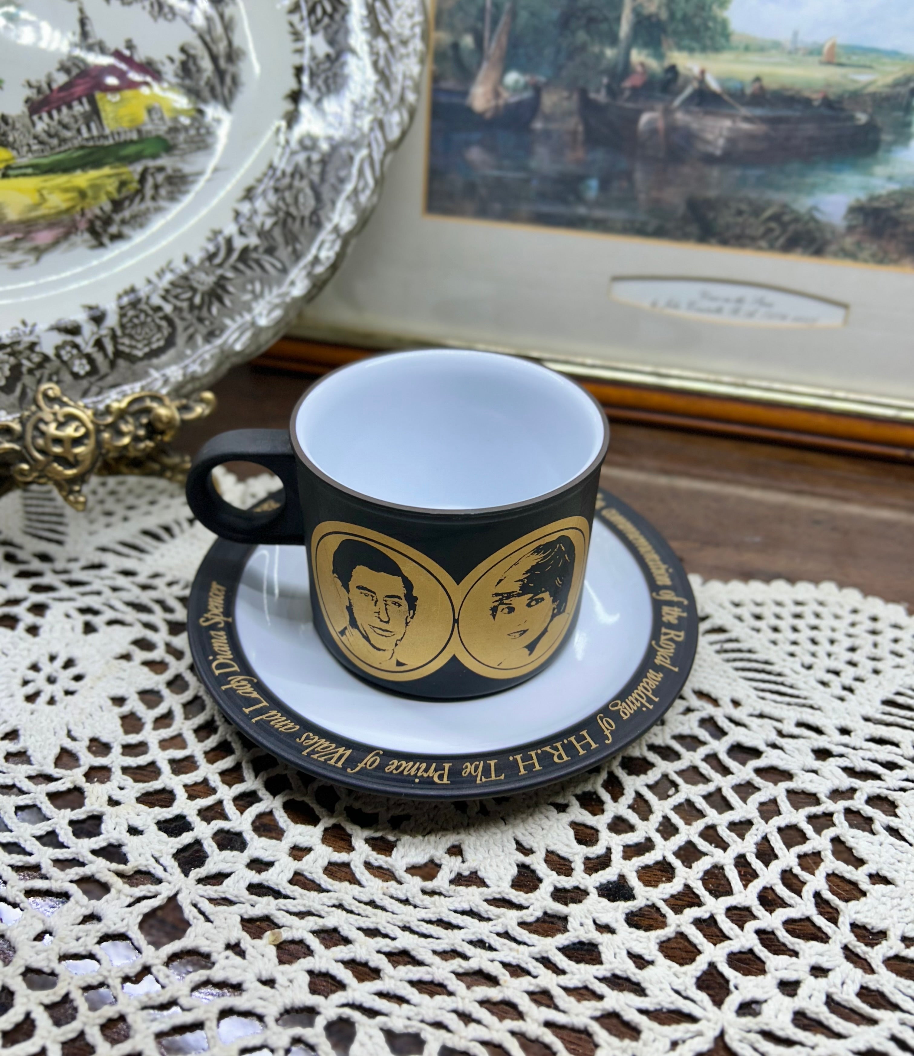 Vintage Hornsea Lancaster Vitramic Commemoration Cup and Saucer set
