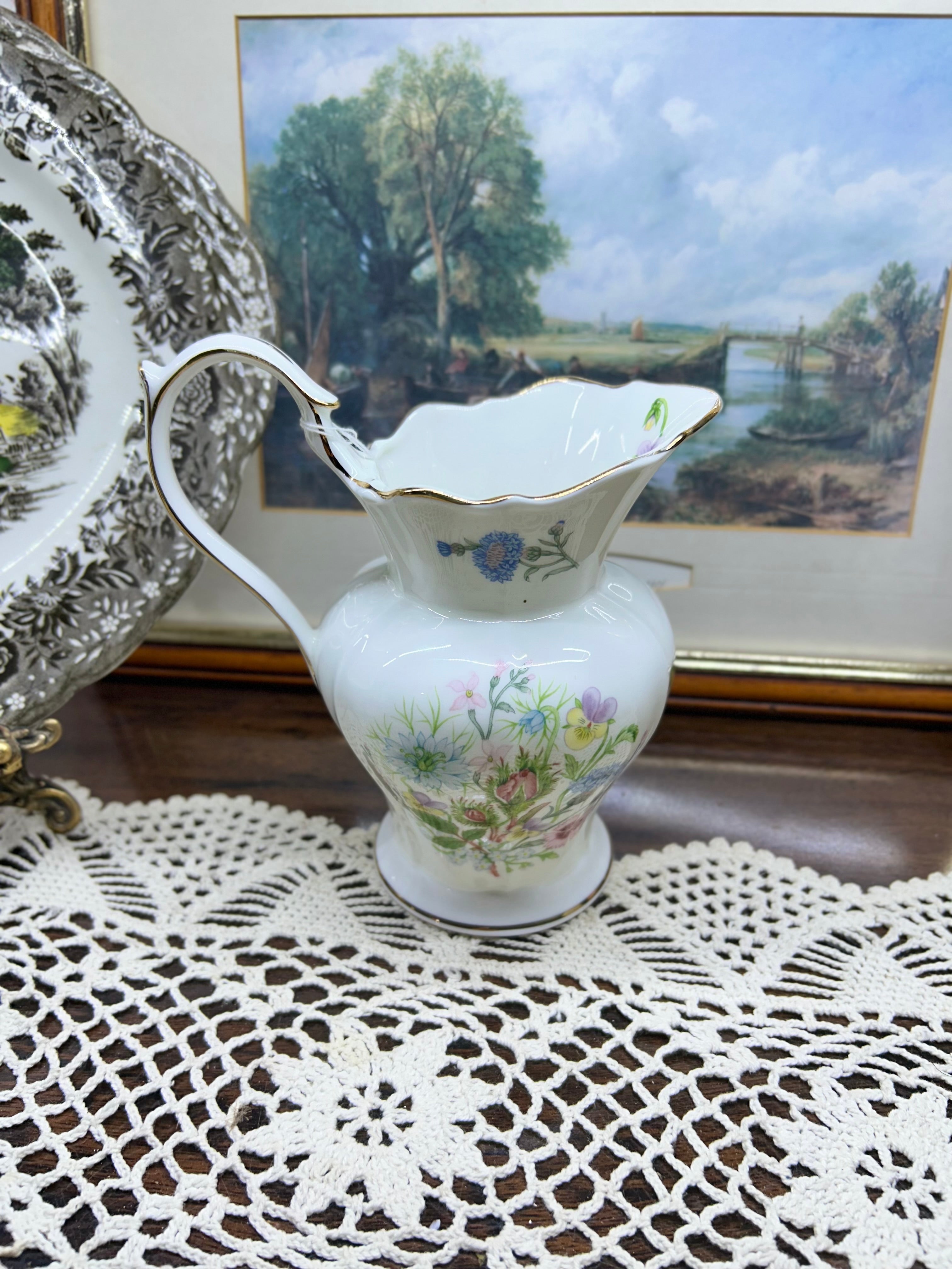 vintage Aynsley ‘Wild Tudor’ Fine Bone China jug